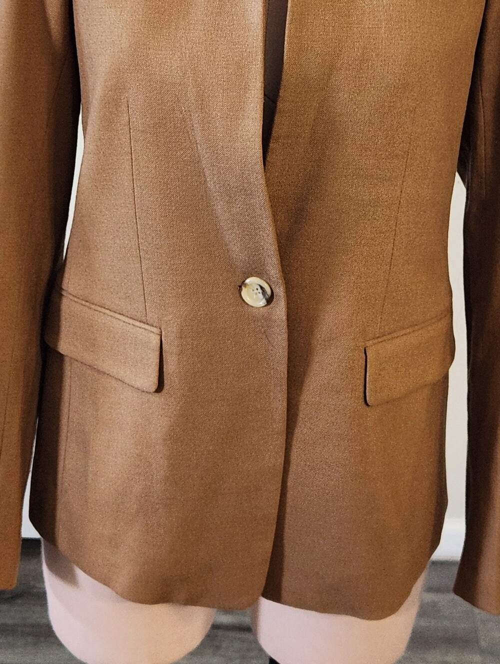 J.Crew Regent Blazer Womens Camel Brown Wool Stand Collar - Picture 9 of 16